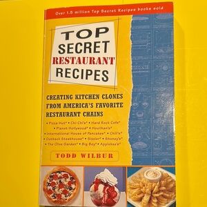 Top Secret Restaurant Recipes Cookbook - Blue and Yellow